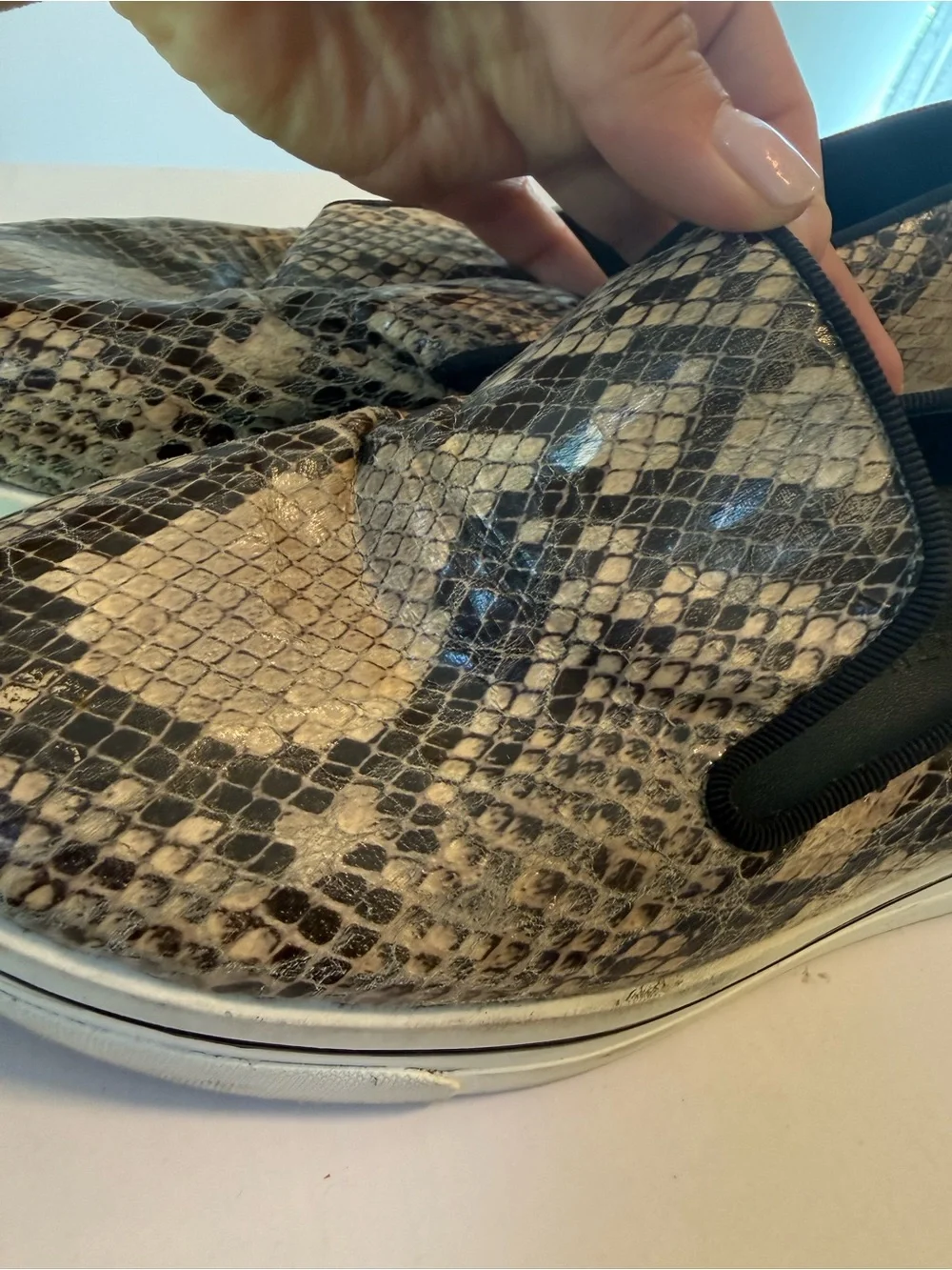 Stella McCartney Faux Python Slip On Platform Sneaker Size 37 #Lux-SH-2